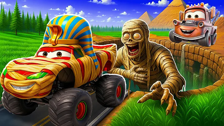 Lightning McQueen Mummy Truck and BIG Egyptian Pit VS Tow MATER – New Mods for BeamNG.drive