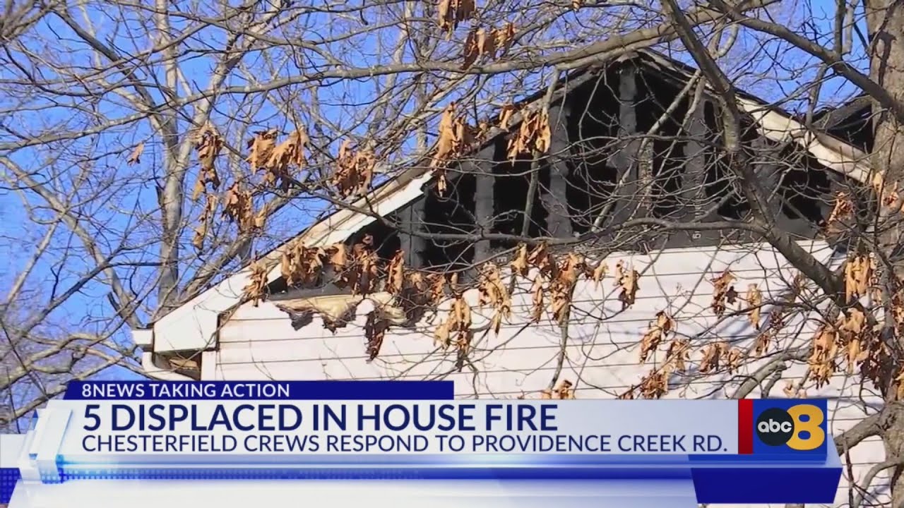 5 without a home after outdoor fire spreads in Chesterfield, causing ...