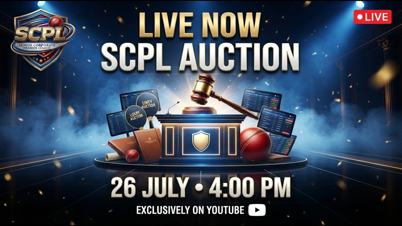 LIVE | SCPL Auction 2026 | The Biggest Corporate Cricket Auction | 8 Franchise Teams