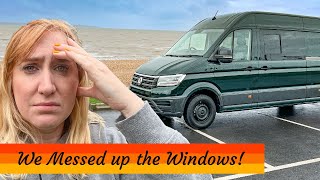 We MESSED UP our WINDOWS!! - VW Crafter Camper Van Self-Build