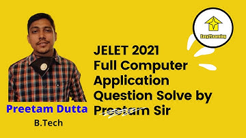 JELET 2021 Full Computer Application Question solve | preetam sir