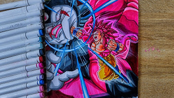Drawing Goku Super Saiyan 4 vs Gomah Epic Fight Scene😱 [ Dragonball Daima ]