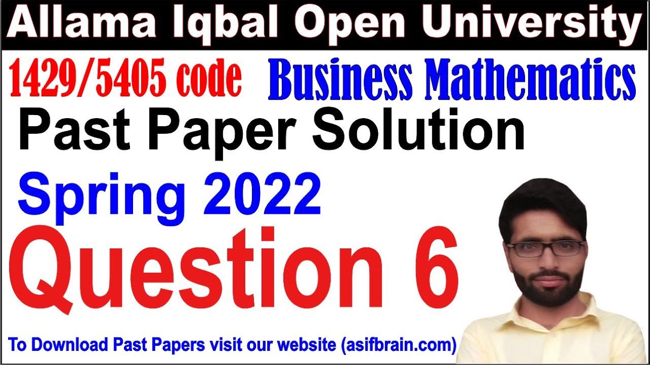 business mathematics (1429 solved assignment 2022)