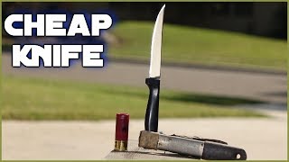 Can you SPLIT a shotgun slug on a loosely-secured knife