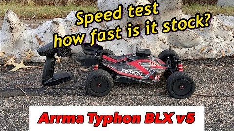 Arrma Typhon BLX v5-speed test-how fast Is It Stock?-6s Lipo-All new 2021