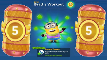 Minion Rush Epic Minion Bratts Workout Level Up Costume gameplay walkthrough ios / android