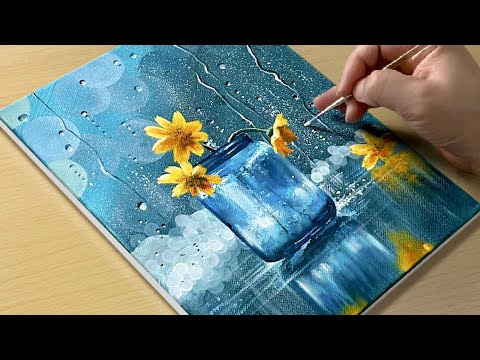 Rainy Day Painting / Acrylic Painting for Beginners 