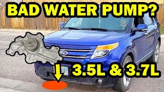 Is your water pump bad? 2012-2019 Ford 3.5L & 3.7L engines with antifreeze leak in RF corner.