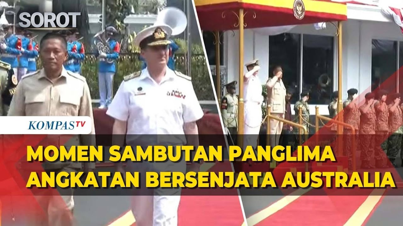 Wamenhan Donny Sambut Panglima Angkatan Bersenjata Australia dengan Upacara Militer