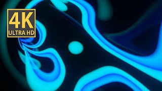 Abstract Background Video 4K Vj Loop Neon Blue Teal Metallic Tunnel Calm Screensaver Visual Asmr