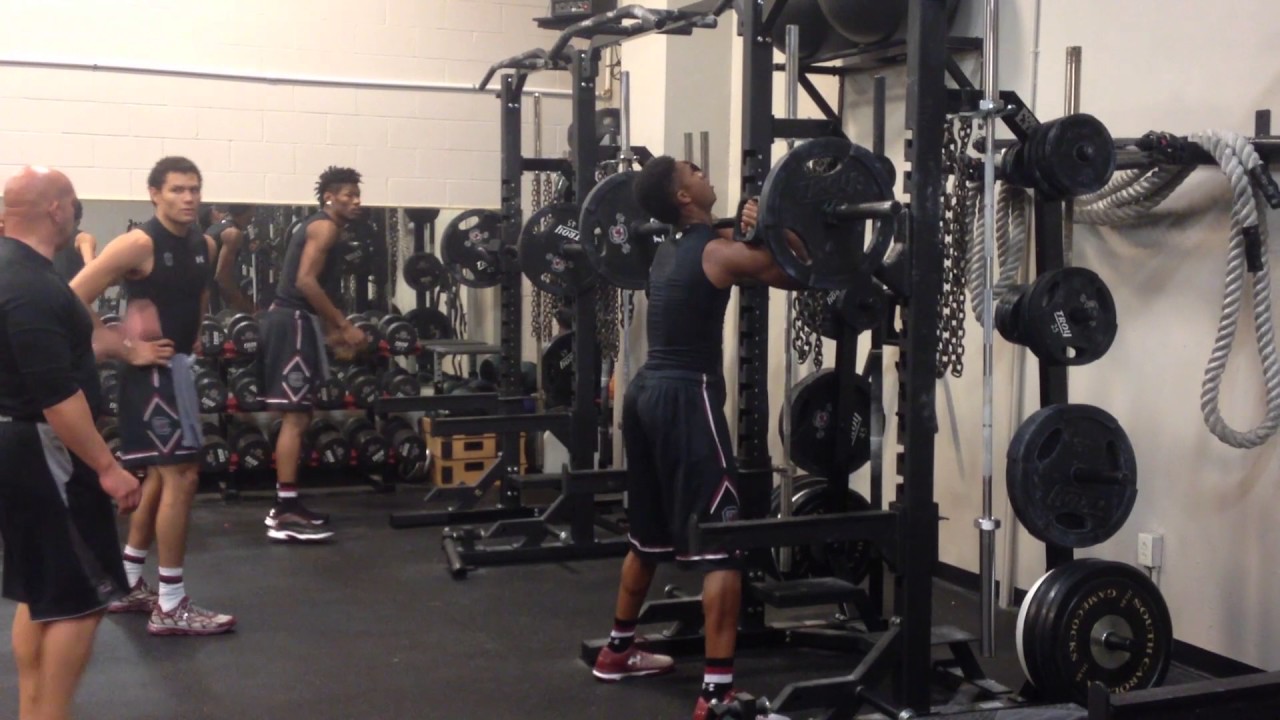 ASAP at South Carolina Basketball FRONT SQUATS with Coach Scott