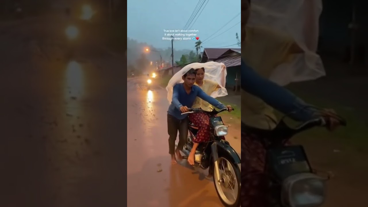 Walking Through the Rain: Heartwarming Cambodian Couple’s True Love Story 💧❤️