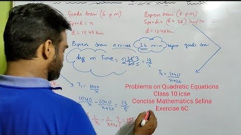 Problems on Quadratic equations class 10 , icse , concise Mathematics, selina , exercise 6c
