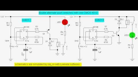 double alternate switches with one CMOS 4013