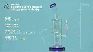 Dankstop - Double Stereo Matrix J Hook Perc Dab Rig