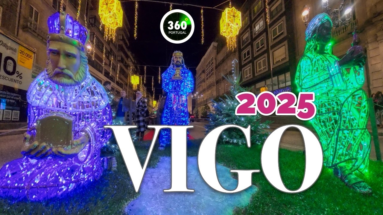 Luzes de Natal em Vigo 2025: Casco Histórico, Noria, Avenidas Iluminadas e vistas aéreas
