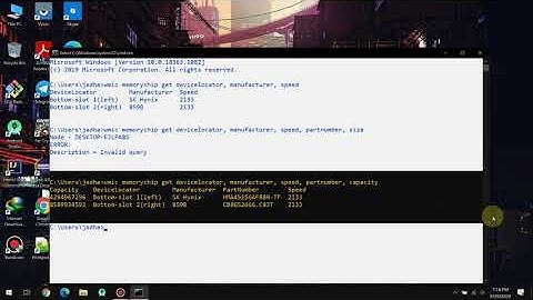 How to see RAM specifications with COMMAND PROMPT cmd | frequency | manufacturer | speed | capacity.