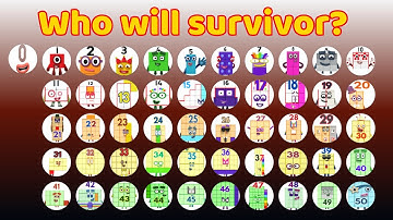 51 NUMBERBLOCKS Marble Race In Algodoo - Who will Be The CHAMPION?? Round 3