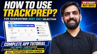 How to Use Trackprep App for NEET 2027 | CBT Mode, Live Classes, Custom Tests & AI Tools screenshot 1