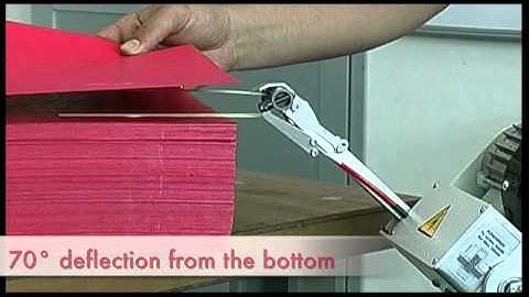 Tab Inserting machine, Insertadora de testigos TAB-IN tab inserter angled shooting demonstration