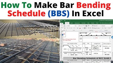 Bar Bending Schedule | BBS | Slab BBS | How To Make BBS In Excel | Bar Bending Sechedule in Excel