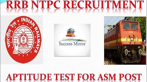 RRB NTPC APTITUDE TEST PREPERATION FOR ASM PART-1 | Success Mirror