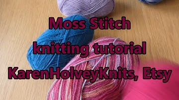 Moss stitch tutorial