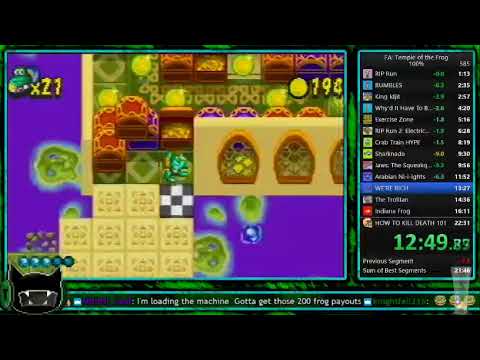 Frogger's Adventures: Temple of the Frog (100%*) in 22:12 [Speedrun]