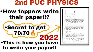 HOW TO GET 70 MARKS IN PHYSICS|2ND PUC PHYSICS EXAM |PHYSICS PASSING PACKAGE|PHYSICS PYQ