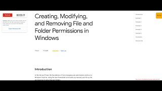 Creating, Modifying, and Removing File and Folder Permissions in Windows || #Coursera || Week 2 || 💯