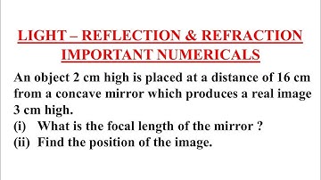 An object 2 cm high is placed at a distance of 16 cm from a concave mirror which produces a real