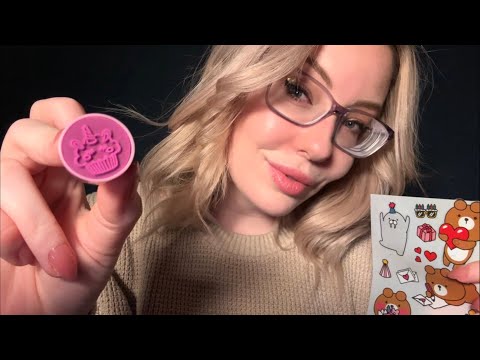 Personal Attention ASMR for Bedtime (applying stickers, stamps, lipgloss)