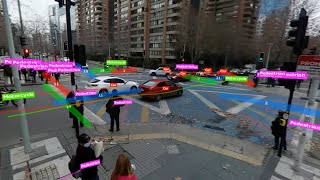 Fully Interactive 360° traffic analysis video - Santiago, Chile