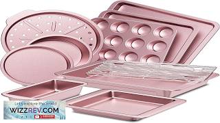 HONGBAKE Bakeware Sets Baking Pans Set Nonstick Oven Pan for Kitchen