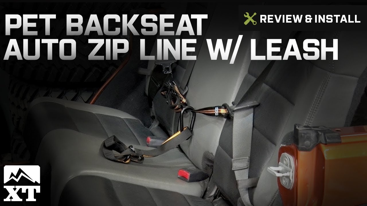Jeep Wrangler (1987-2017 YJ, TJ, & JK) Pet Backseat Auto Zip Line w