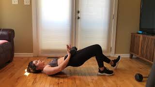 Split Stance Weighted Glute Bridge