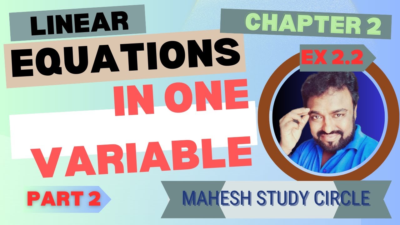 Class 8 Maths Chapter 2 | NCERT CBSE | Linear Equations in One Variable ...