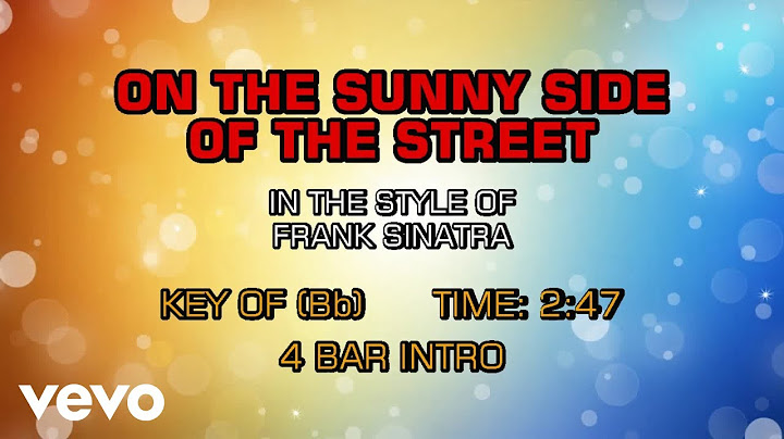 On the Sunny Side of the Street Karaoke version - Karaoke performance video thumbnail