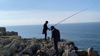 Экстремальная рыбалка со скалы Sagres Атлантика