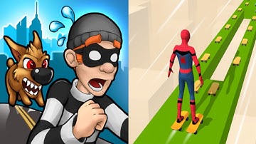 Robbery Bob vs Skater Stacker Gameplay Android,ios Part 17