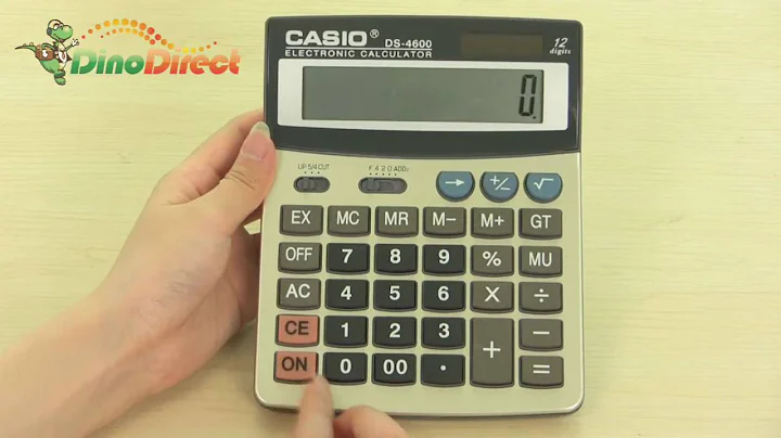 Portable 12 Digits CASIO Electronic Calculator DS-4600 - dinodirect
