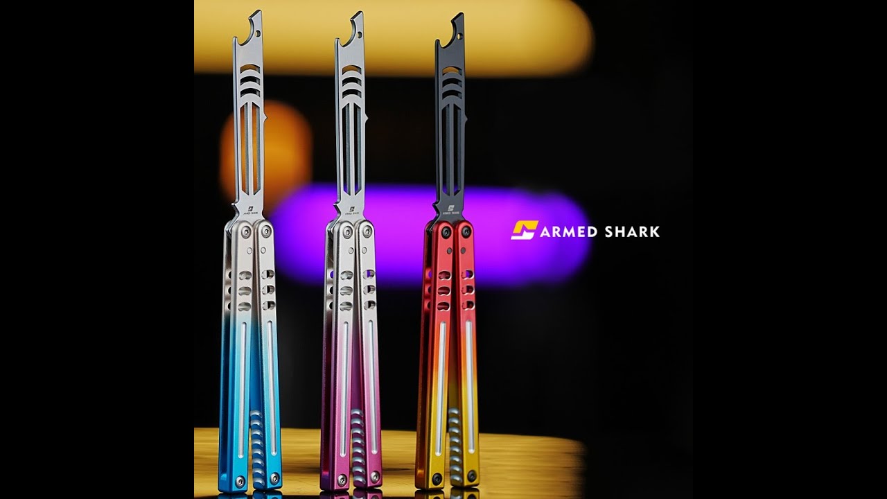 Review of Armed Shark Mako V5 Balisong Trainer Bottle Opener - YouTube