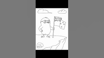 Time-lapse Drawing of my Cute Kiwi Character