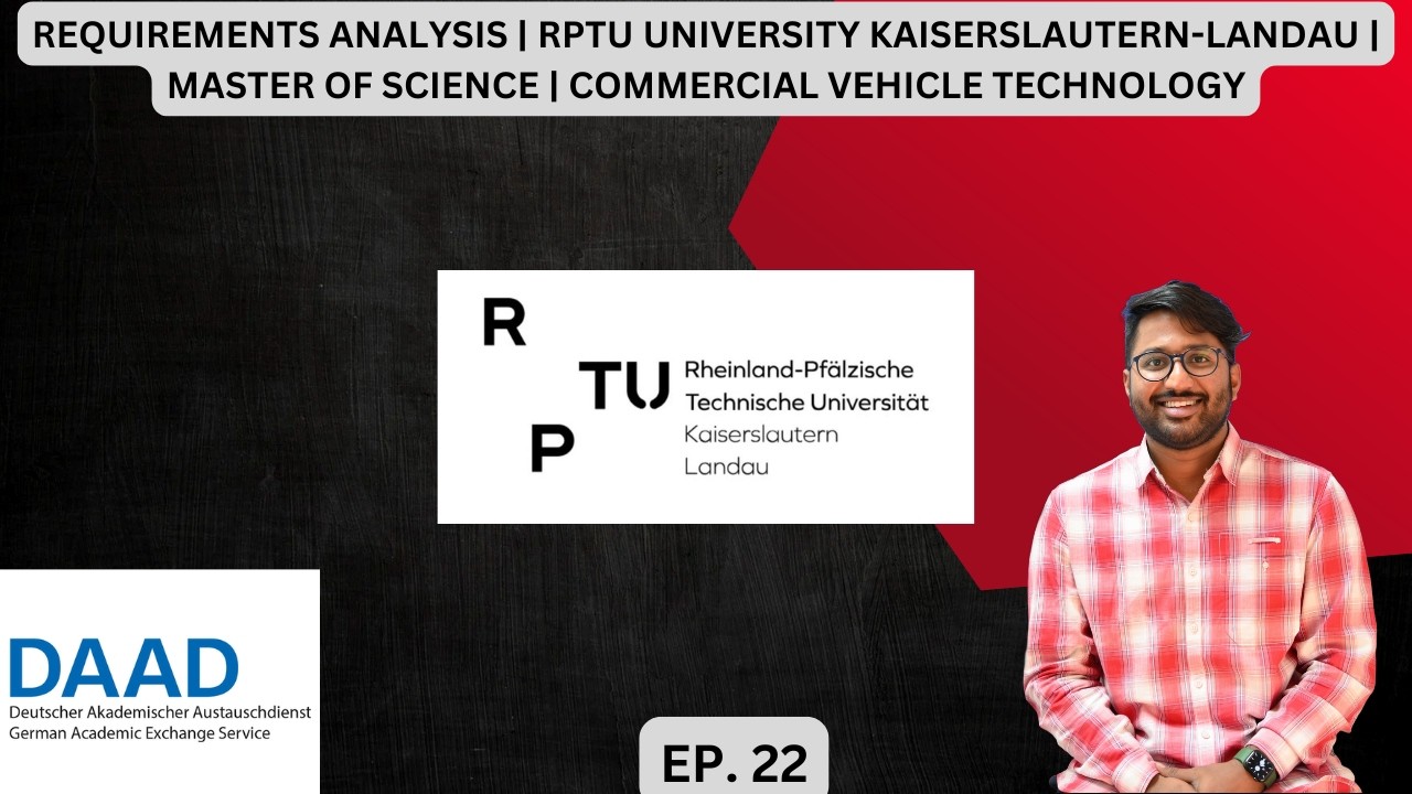REQUIREMENTS ANALYSIS | RPTU UNIVERSITY | MASTER OF SCIENCE ...