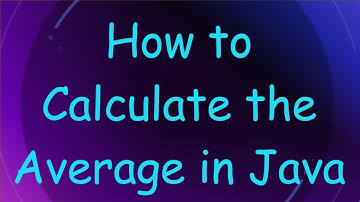 How to Calculate the Average in Java