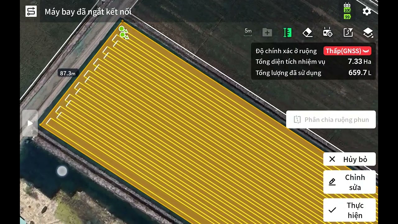 Mẹo chỉnh bản đồ xạ lúa " Tác 2" các dòng má bay DJI T40. T50. T25  mới nhất.