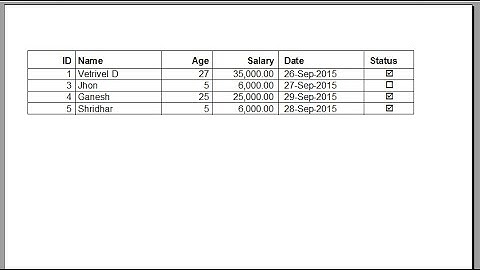 Show Checkbox on Crystal Report