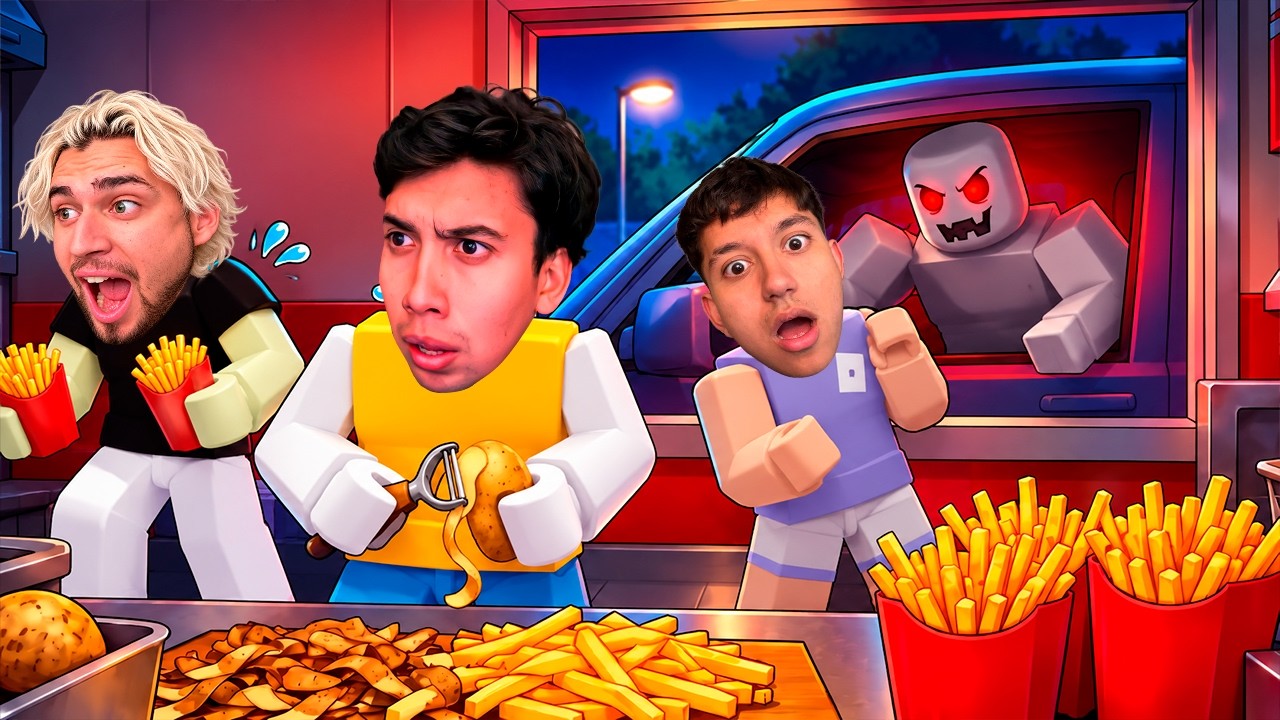 VENDIENDO PAPAS FRITAS A ANOMALIAS EN ROBLOX CON LOS BETA!🍟