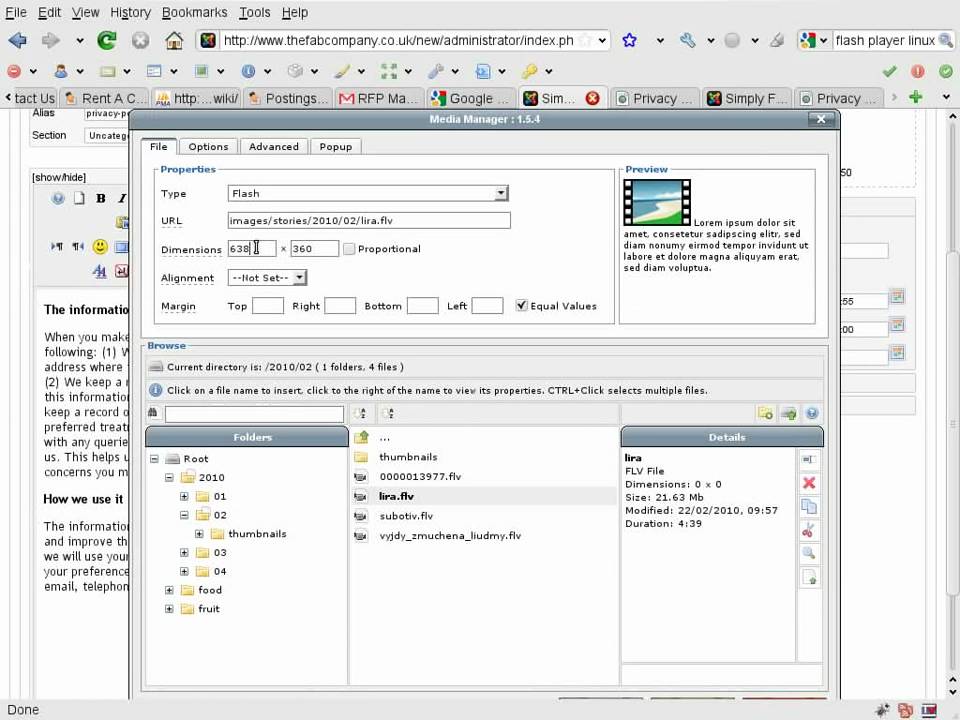 Joomla 1.5 Insert video using JCE Media Manager - YouTube