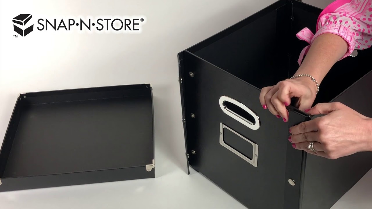 Snap-N-Store Vinyl Record Case, Black - SNS01790